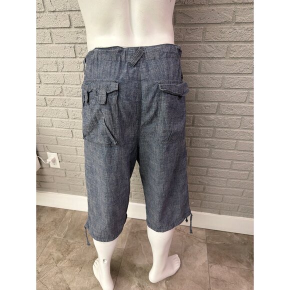 Sean John Men’s Flight Cargo Blue / Gray Wash Shorts Size 38 - Picture 10 of 14